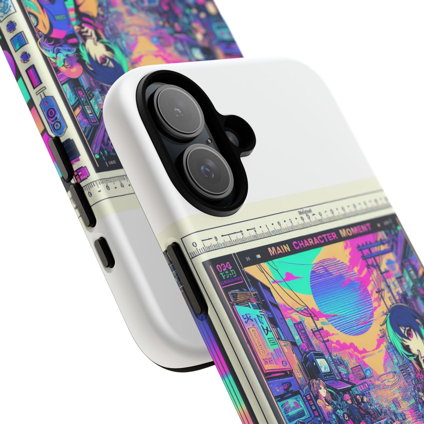 main character moment protective phone case, 3d wrap design, durable tpu silicone, uv protected, anime and comic inspired, unique gift for tech enthusiasts