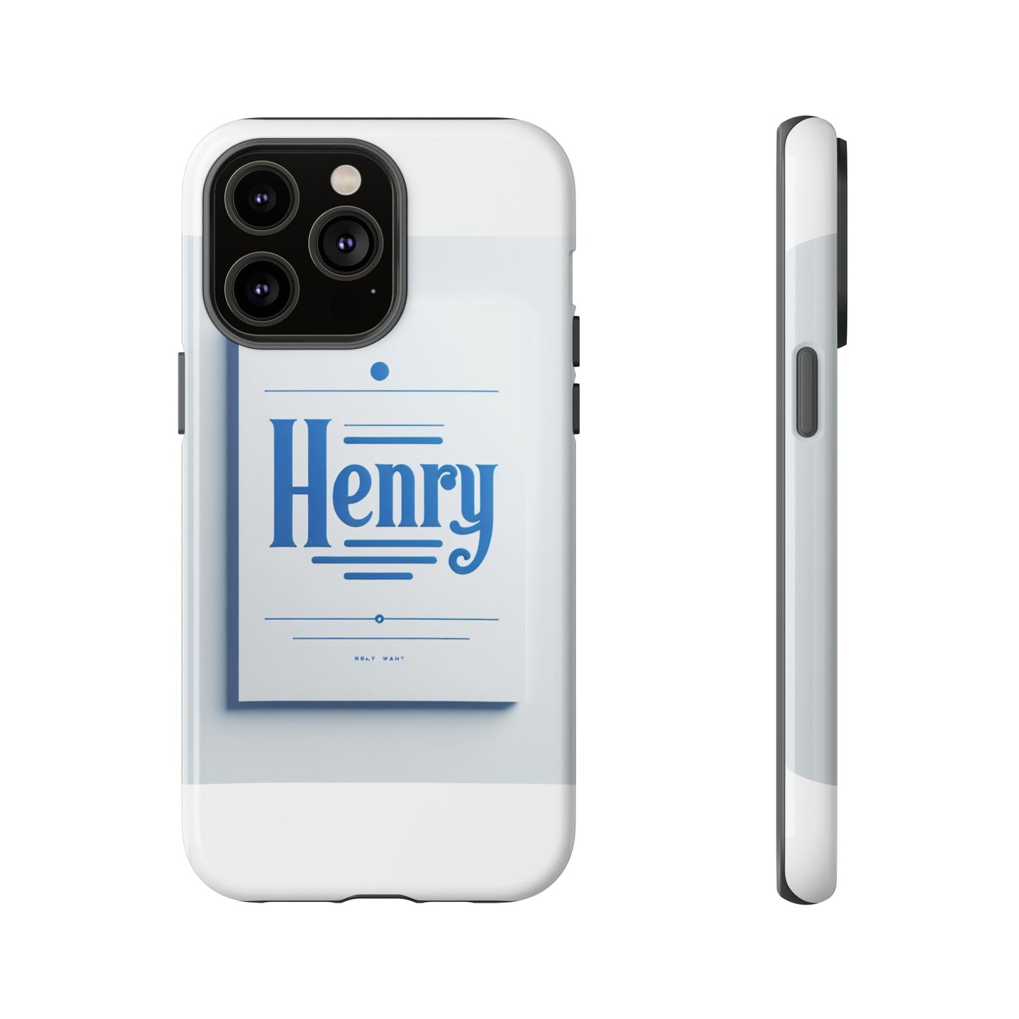 stylish blue typographic phone case for men and women, durable protection, unique design, compatible with iphone 13, 14, 15 & 16 – all models including pro, pro max & plus