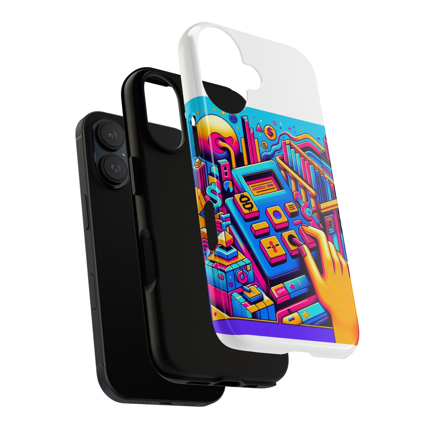 fantum finance dept protective phone case, 3d wrap design, durable silicone liner, uv protected, ideal gift for tech enthusiasts and anime lovers