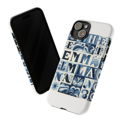 Vibrant 3D Alphabet Design Protective Phone Case in Blue for Stylish Smartphone Accessories Compatible with iPhone 13, 14, 15 & 16 – all models including Pro, Pro Max & Plus