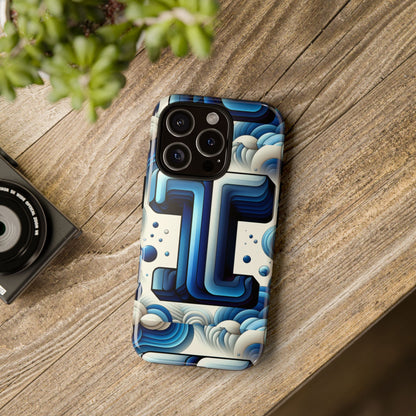 Blue Alphabet T Phone Case with 3D Wrap Design for Kids and Teens Shockproof TPU Cover with Vivid Colours and Anime-Inspired Graphics