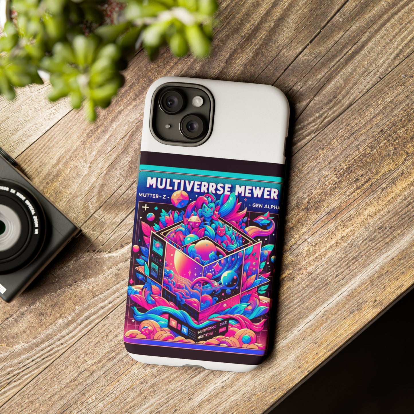 multiverse mewer protective phone case with 3d wrap design for smartphones, durable tpu silicone, uv protected, ideal gift for anime and comic lovers