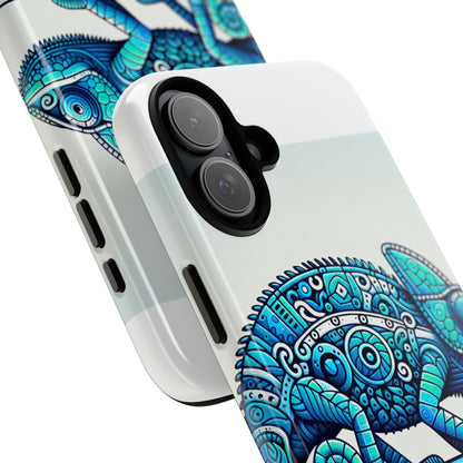 Vibrant 3D Chameleon Print Glossy Phone Case for Eye-Catching Protection Compatible with iPhone 13, 14, 15 & 16 – all models including Pro, Pro Max & Plus