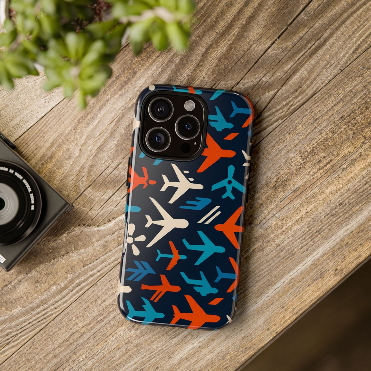 vibrant aviation themed protective phone case with 3d wrap design – unique style and durable protection – compatible with iphone 13, 14, 15 & 16 – all models including pro, pro max & plus