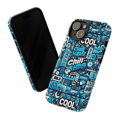 Blue Pattern Image 2 Phone Case for Men Women Shockproof Protective Cover with 3D Wrap Design and UV Protection