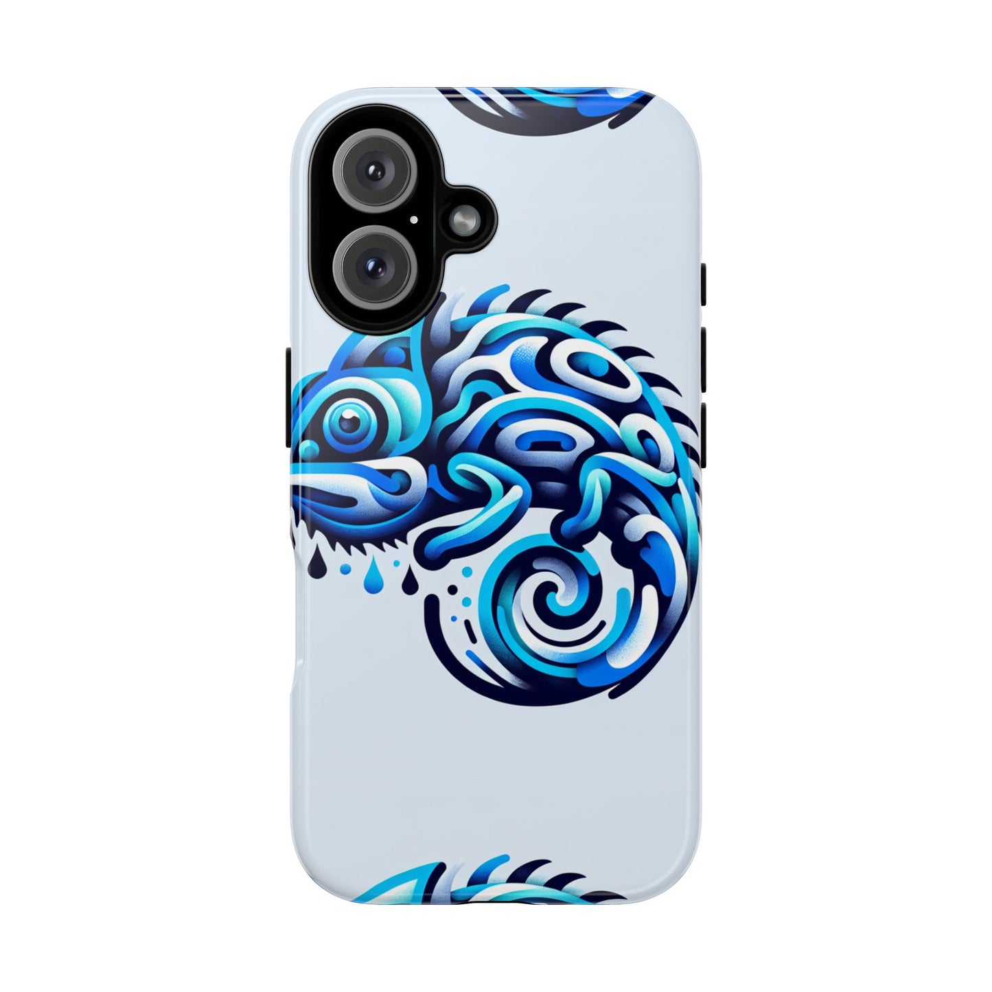 blue animal create 5 phone case with vibrant 3d wrap design, shock absorption, uv protection, for stylish and durable smartphone protection