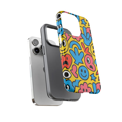 Vibrant Emoji Phone Case with Fun 3D Multicolour Design, Playful Protective Cover for Kids and Teens, Compatible with iPhone 13, 14, 15 & 16 – all models including Pro, Pro Max & Plus