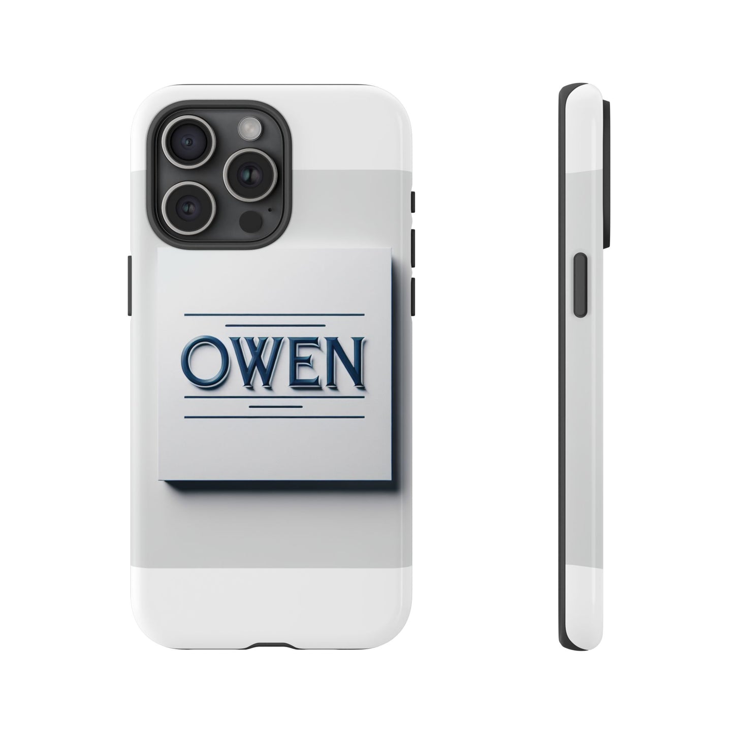 personalised 3d wrap protective phone case in elegant white and blue design for stylish protection compatible with iphone 13, 14, 15 & 16 – all models including pro, pro max & plus