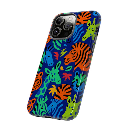 Vibrant Animal Print 3D Wrap Protective Phone Case Stylish Accessory for Men and Women Compatible with iPhone 13, 14, 15 & 16 – All Models Including Pro, Pro Max & Plus