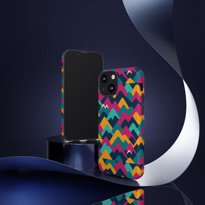 Vibrant 3D Geometric Protective Phone Case for Unisex, Stylish Smartphone Accessory with Playful Design, Compatible with iPhone 13, 14, 15 & 16 – all models including Pro, Pro Max & Plus