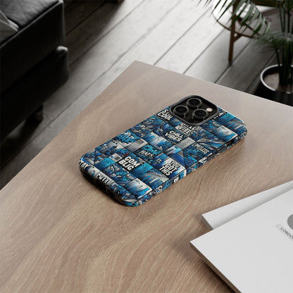Vibrant 3D Wrap Protective Phone Case in Blue Urban Aesthetic Design for Stylish Smartphone Protection Compatible with iPhone 13, 14, 15 & 16 – All Models Including Pro, Pro Max & Plus