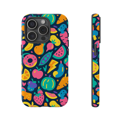 Vibrant 3D Fruit Pattern Protective Phone Case Colourful Accessory for Stylish Individuals Compatible with iPhone 13, 14, 15 & 16 – all models including Pro, Pro Max & Plus