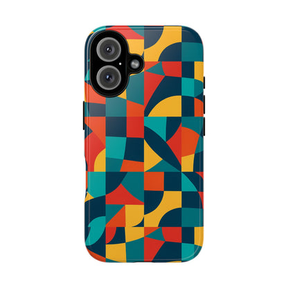Vibrant Multicolour Geometric 3D Wrap Phone Case for Stylish Protection and Unique Expression Compatible with iPhone 13, 14, 15 & 16 – all models including Pro, Pro Max & Plus