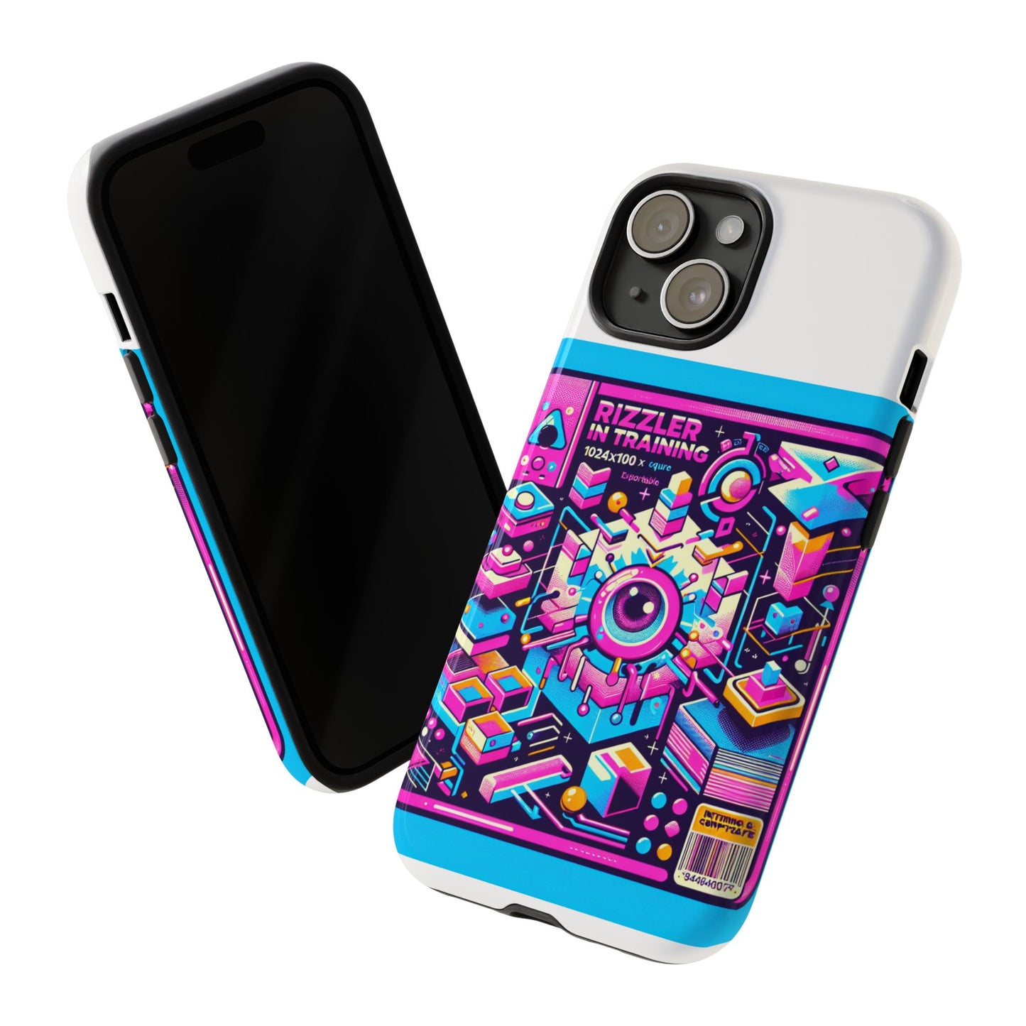 rizzler in training 3d wrap protective phone case for anime lovers