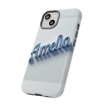 Coolname Amelia Blue Anime Inspired 3D Wrap Phone Case for Women and Teens Shockproof TPU Cover with Vivid Design and UV Protection