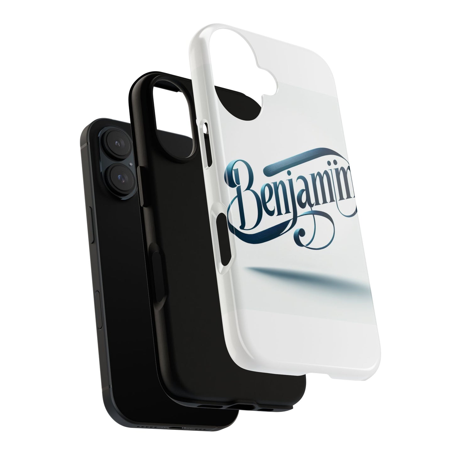 vibrant 3d typography protective phone case in blue – stylish protection for smartphones compatible with iphone 13, 14, 15 & 16 – all models including pro, pro max & plus
