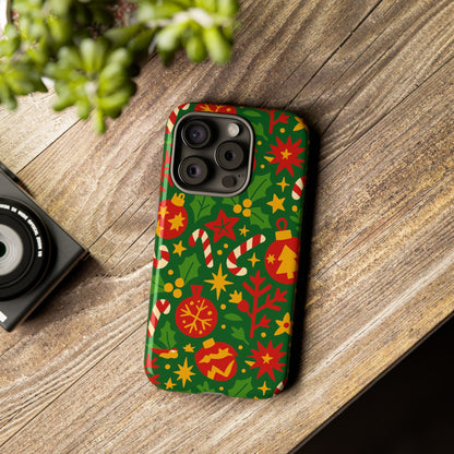 Vibrant Christmas Themed 3D Wrap Phone Case for Smartphones - Fun Holiday Accessory for Self-Expression Compatible with iPhone 13, 14, 15 & 16 – all models including Pro, Pro Max & Plus