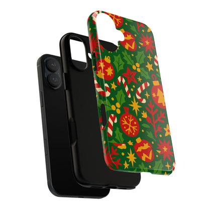 Vibrant Christmas Themed 3D Wrap Phone Case for Smartphones - Fun Holiday Accessory for Self-Expression Compatible with iPhone 13, 14, 15 & 16 – all models including Pro, Pro Max & Plus