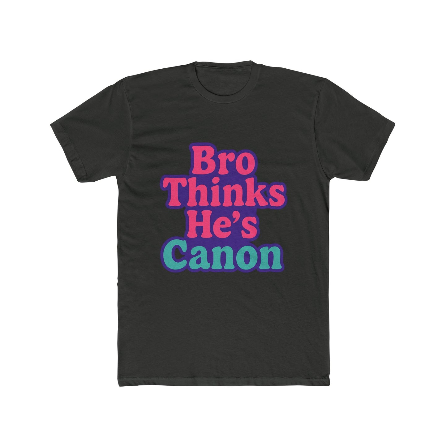bro thinks he's canon meme unisex t-shirt - funny purple graphic tee for men & women
