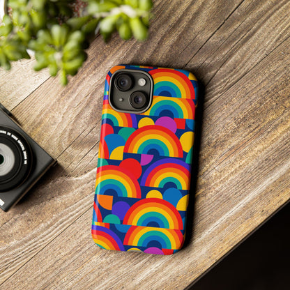 Multicolour Rainbow Design Protective Phone Case – Stylish 3D Wrap Finish for Unique Expression – Compatible with iPhone 13, 14, 15 & 16 – All Models Including Pro, Pro Max & Plus