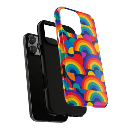 Multicolour Rainbow Design Protective Phone Case – Stylish 3D Wrap Finish for Unique Expression – Compatible with iPhone 13, 14, 15 & 16 – All Models Including Pro, Pro Max & Plus