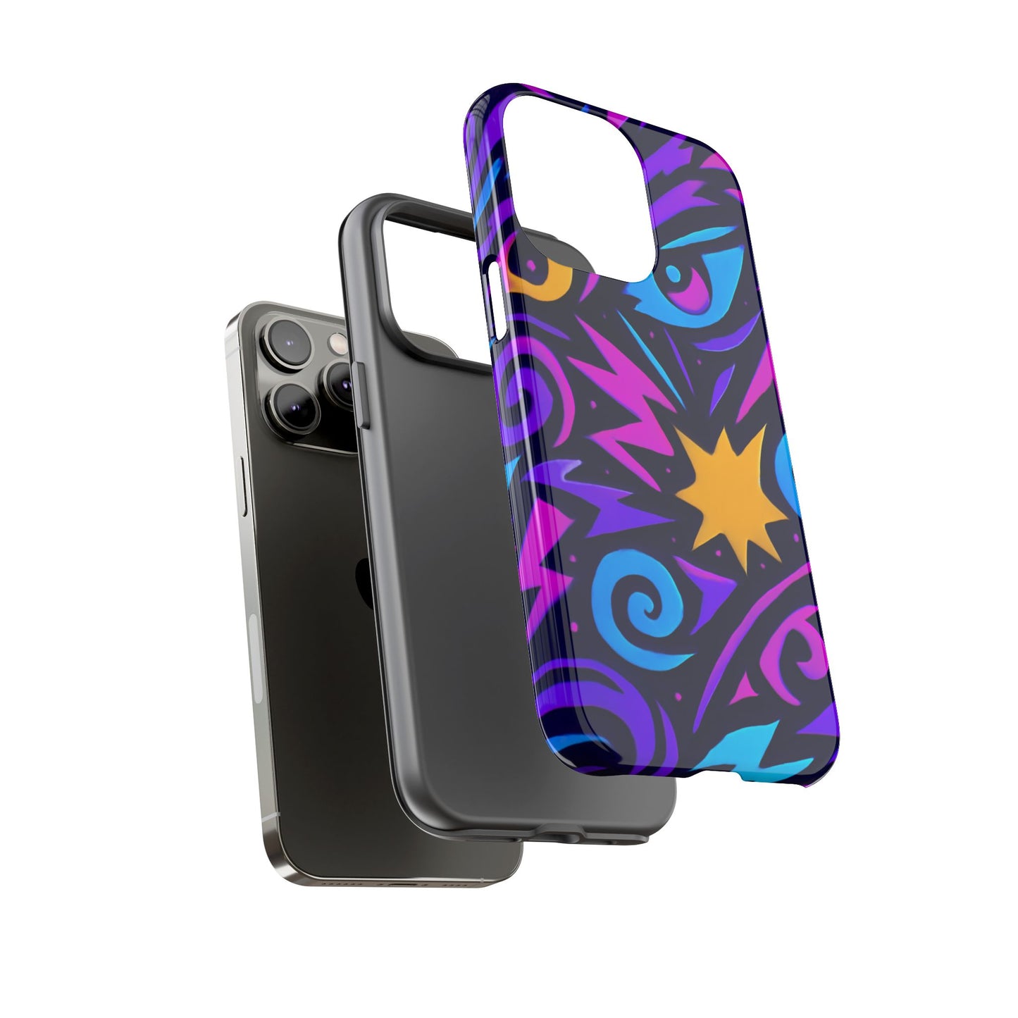 vibrant multicolour 3d wrap phone case for stylish protection and unique expression – compatible with iphone 13, 14, 15 & 16 – all models including pro, pro max & plus