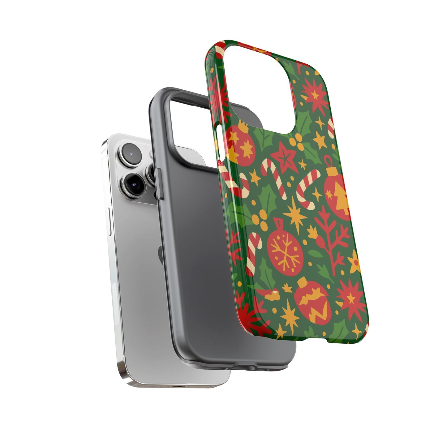 vibrant christmas themed 3d wrap phone case for smartphones - fun holiday accessory for self-expression compatible with iphone 13, 14, 15 & 16 – all models including pro, pro max & plus
