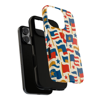 Multicolour Flag Print Protective Phone Case – Stylish Durable Design for Unique Self-Expression Compatible with iPhone 13, 14, 15 & 16 – all models including Pro, Pro Max & Plus