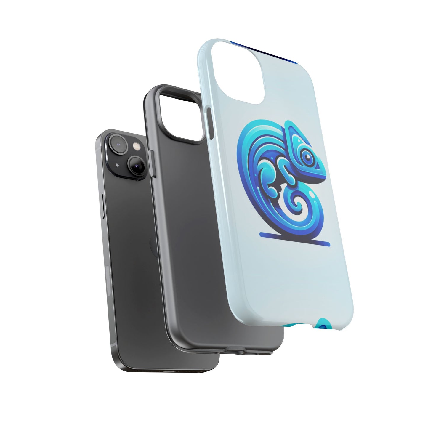 cool blue animal create 6 phone case with 3d wrap shockproof tpu cover for kids and teenagers, anime and comic inspired design