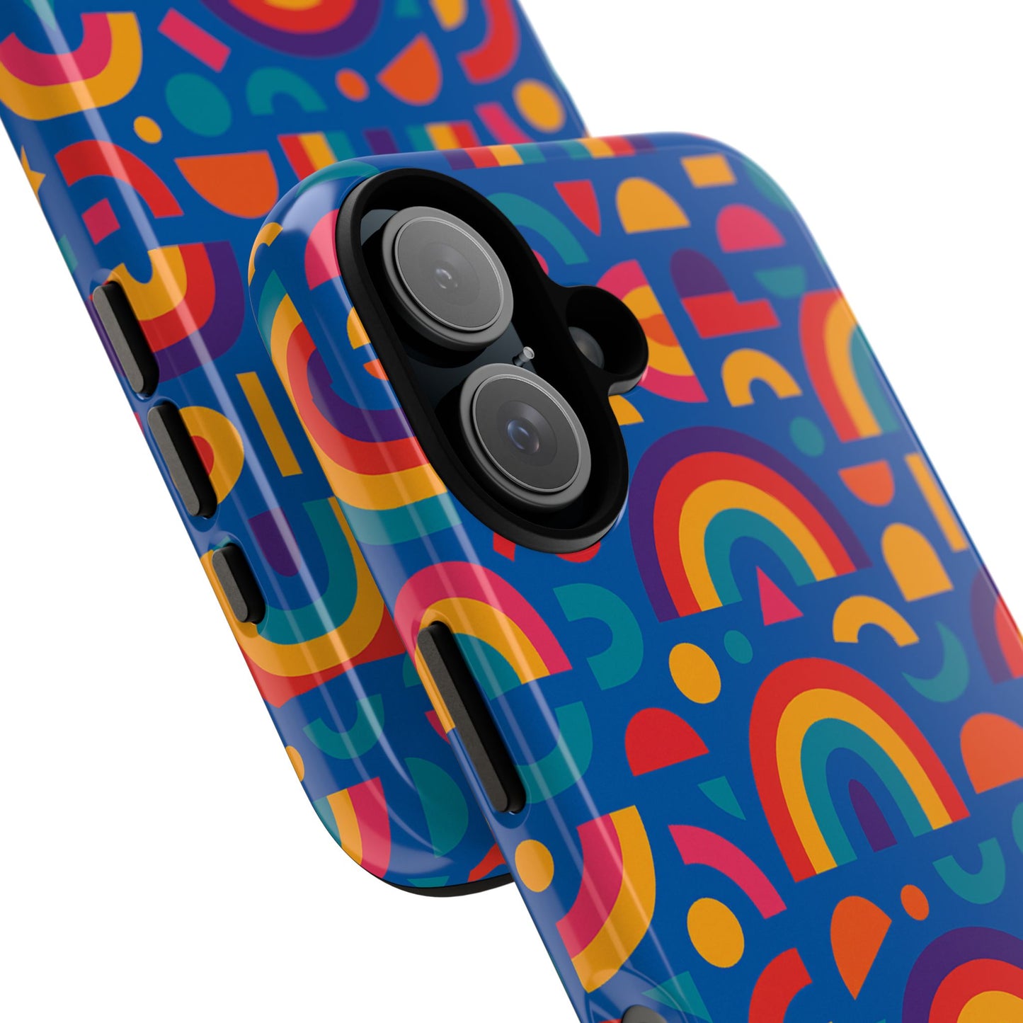 rainbow 3d wrap protective phone case stylish accessory for adults and teens compatible with iphone 13, 14, 15 & 16 – all models including pro, pro max & plus