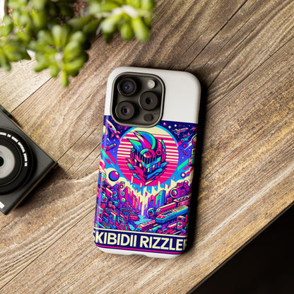 Skibidi Rizzler Protective Phone Case with 3D Wrap Design, Shock Absorbing TPU Silicone, UV Protected, Ideal Gift for Anime and Comic Culture Fans