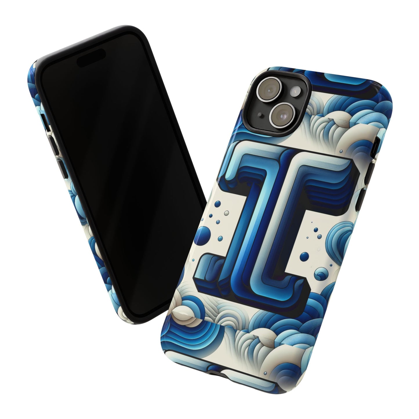 blue alphabet t phone case with 3d wrap design for kids and teens shockproof tpu cover with vivid colours and anime-inspired graphics