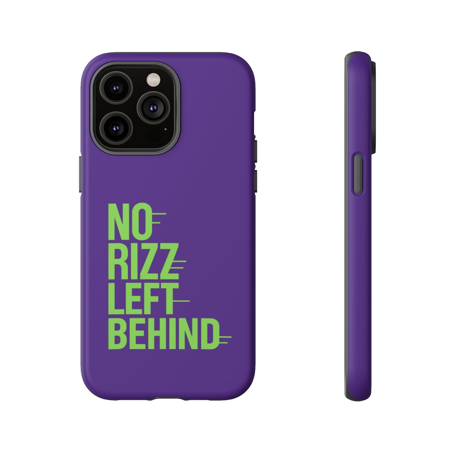 tough phone case - no rizz left behind - durable, stylish protection for active lifestyles - impact-resistant, dual layer, shock-absorbing tpu - perfect gift for tech lovers