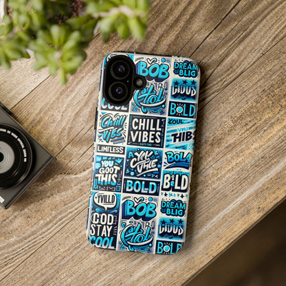 Blue Pattern Image 8 Vibrant 3D Wrap Phone Case for Men Women Shock Absorbing Durable Silicone Cover with UV Protection