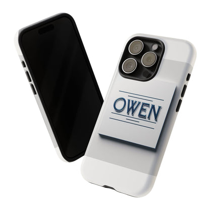 Personalised 3D Wrap Protective Phone Case in Elegant White and Blue Design for Stylish Protection Compatible with iPhone 13, 14, 15 & 16 – All Models Including Pro, Pro Max & Plus