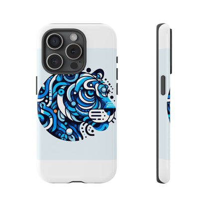 Vibrant 3D Wrap Protective Phone Case with Unique Blue Lion Design for Stylish Expression and Fun Accessories Compatible with iPhone 13, 14, 15 & 16 – all models including Pro, Pro Max & Plus