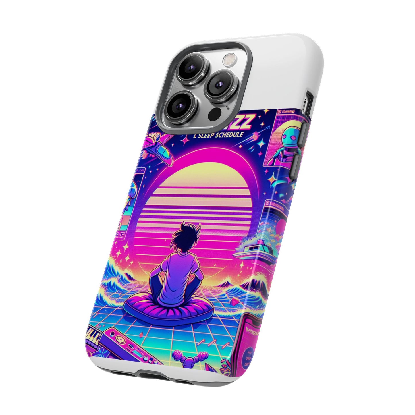 w rizz l sleep schedule protective phone case for anime lovers