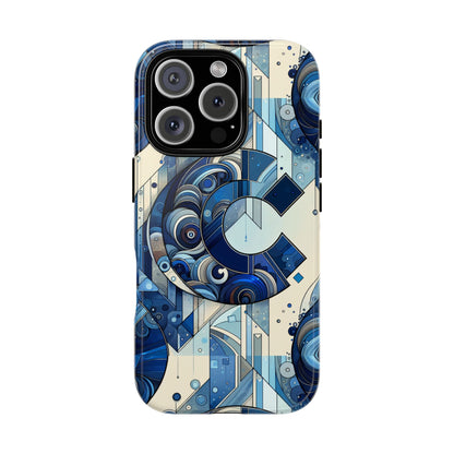 Blue Alphabet C Phone Case for Smartphone Protection with 3D Wrap Design, Shock Absorption, UV Protection, Durable Silicone Material, Suitable for Tech Enthusiasts and Individuality Seekers