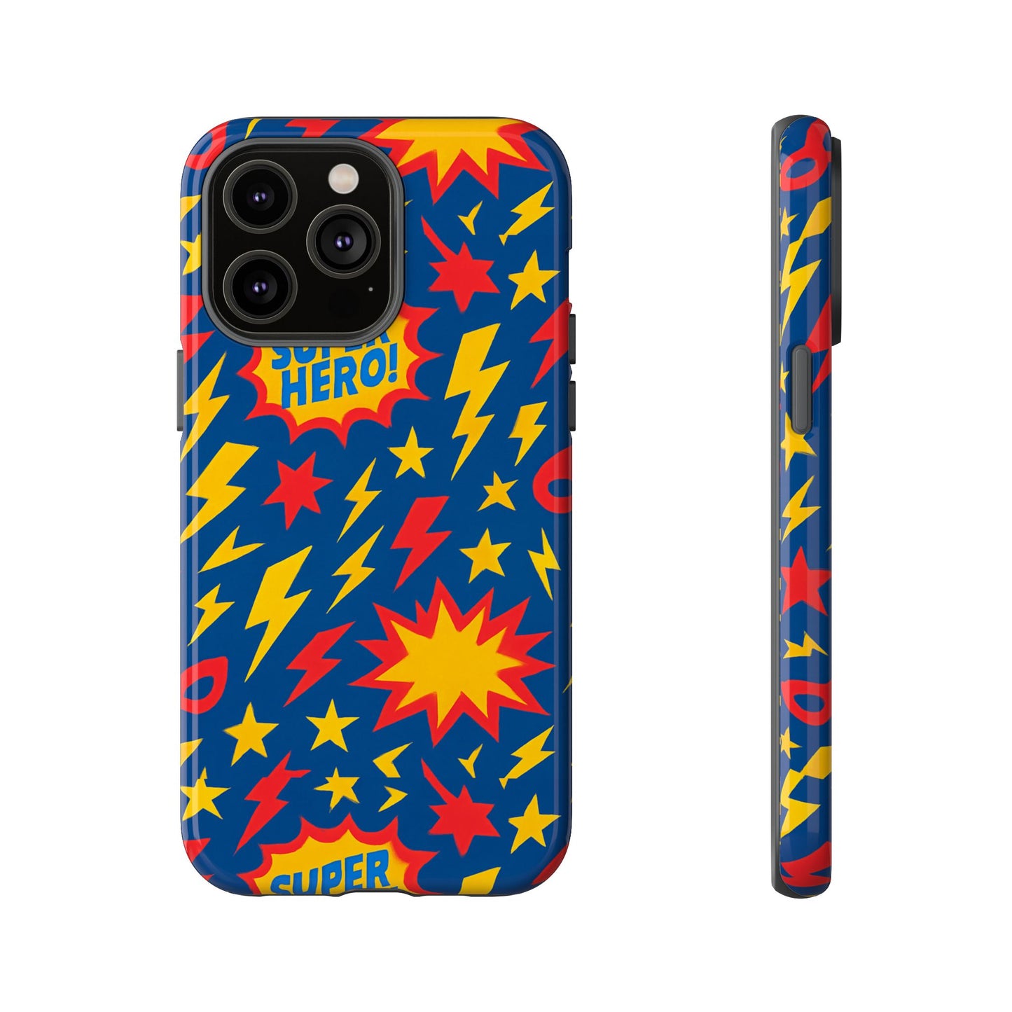 vibrant 3d superhero phone case – colourful retro design for kids and adults – stylish protection compatible with iphone 13, 14, 15 & 16 – all models including pro, pro max & plus