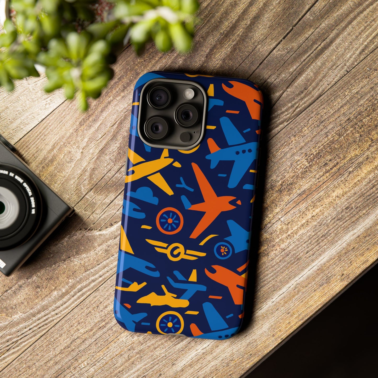 vibrant 3d airplane pattern protective phone case for self-expression and stylish protection compatible with iphone 13, 14, 15 & 16 – all models including pro, pro max & plus