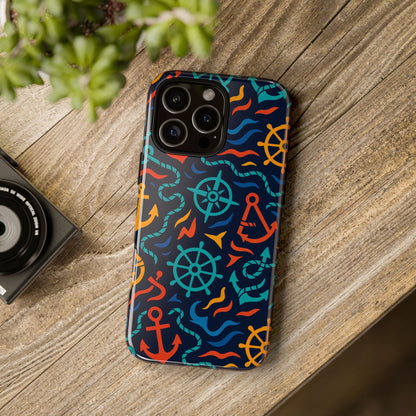 Nautical Multicolor Protective Phone Case with 3D Wrap Design for Unique Style and Self-Expression Compatible with iPhone 13, 14, 15 & 16 – all models including Pro, Pro Max & Plus