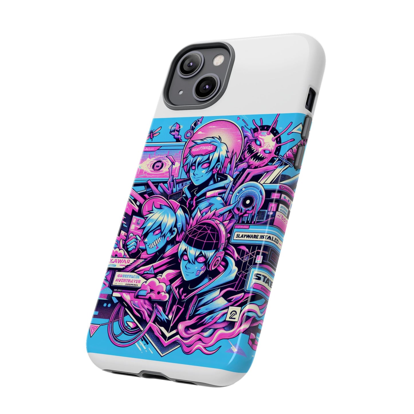 slayware installed protective phone case with 3d wrap design for anime and comic culture lovers