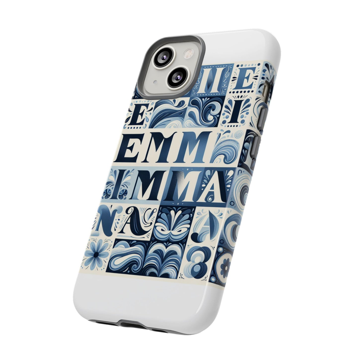 vibrant 3d alphabet design protective phone case in blue for stylish smartphone accessories compatible with iphone 13, 14, 15 & 16 – all models including pro, pro max & plus