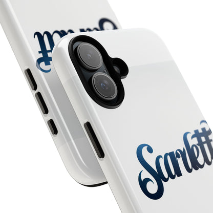 Vibrant 3D Wrap Protective Phone Case with Blue Script Design – Unique Fashion Accessory – Compatible with iPhone 13, 14, 15 & 16 – all models including Pro, Pro Max & Plus