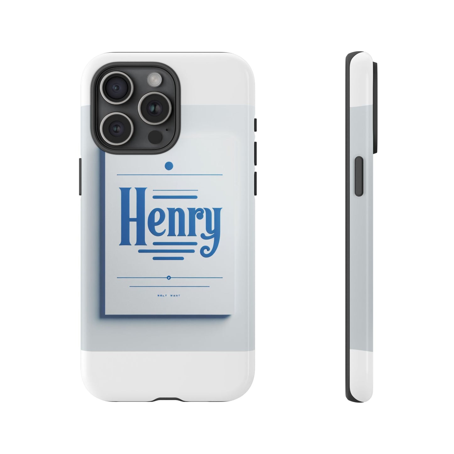 stylish blue typographic phone case for men and women, durable protection, unique design, compatible with iphone 13, 14, 15 & 16 – all models including pro, pro max & plus