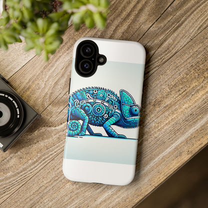 Vibrant 3D Chameleon Print Glossy Phone Case for Eye-Catching Protection Compatible with iPhone 13, 14, 15 & 16 – all models including Pro, Pro Max & Plus