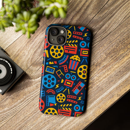 Vibrant 3D Film Reel Protective Phone Case for Unique Style and Robust Protection Compatible with iPhone 13, 14, 15 & 16 – all models including Pro, Pro Max & Plus