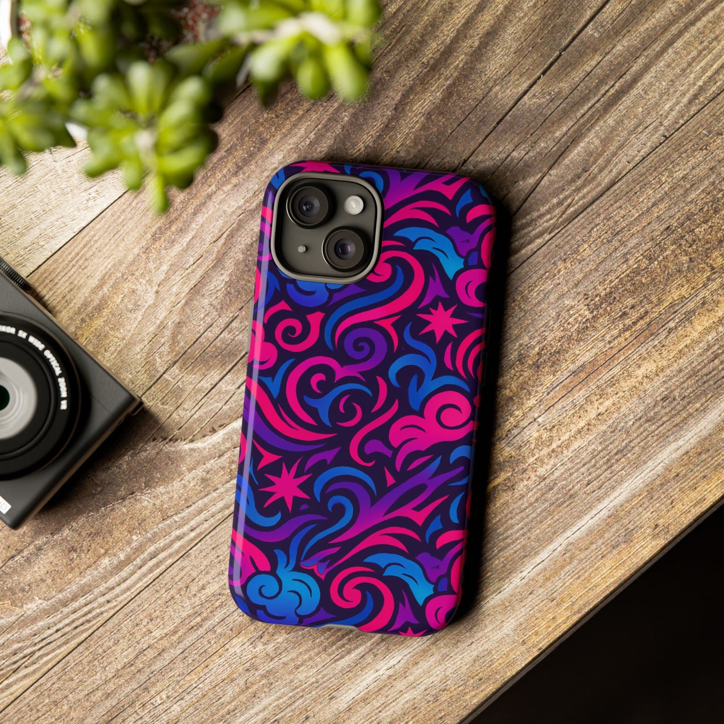 vibrant 3d abstract swirl phone case for creative individuals – stylish protection for smartphones compatible with iphone 13, 14, 15 & 16 – all models including pro, pro max & plus