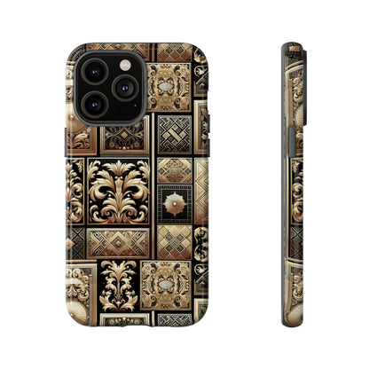 Pattern Image 4 Vibrant 3D Phone Case for Anime and Comic Fans with Baroque Gold Ornate Design Compatible with iPhone 13, 14, 15 & 16 – all models including Pro, Pro Max & Plus