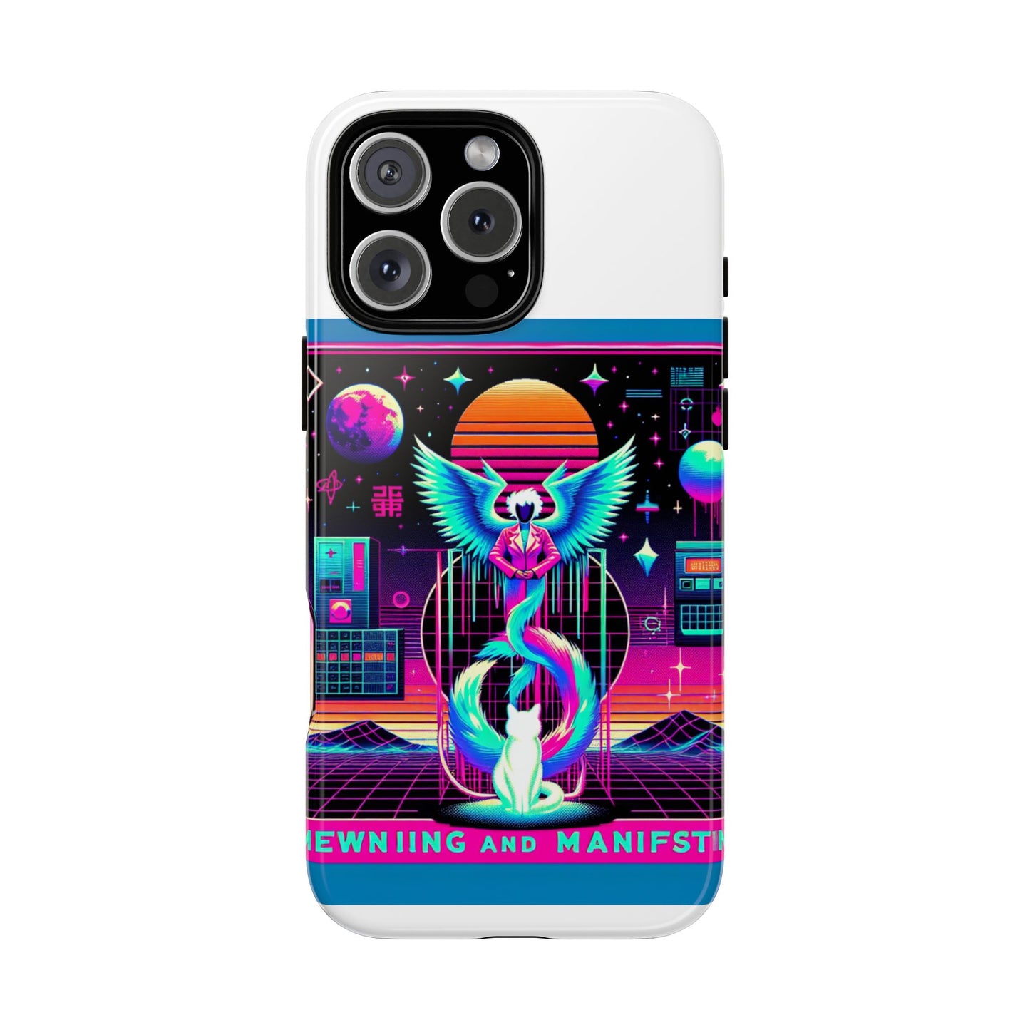 mewing and manifesting vibrant 3d protective phone case
